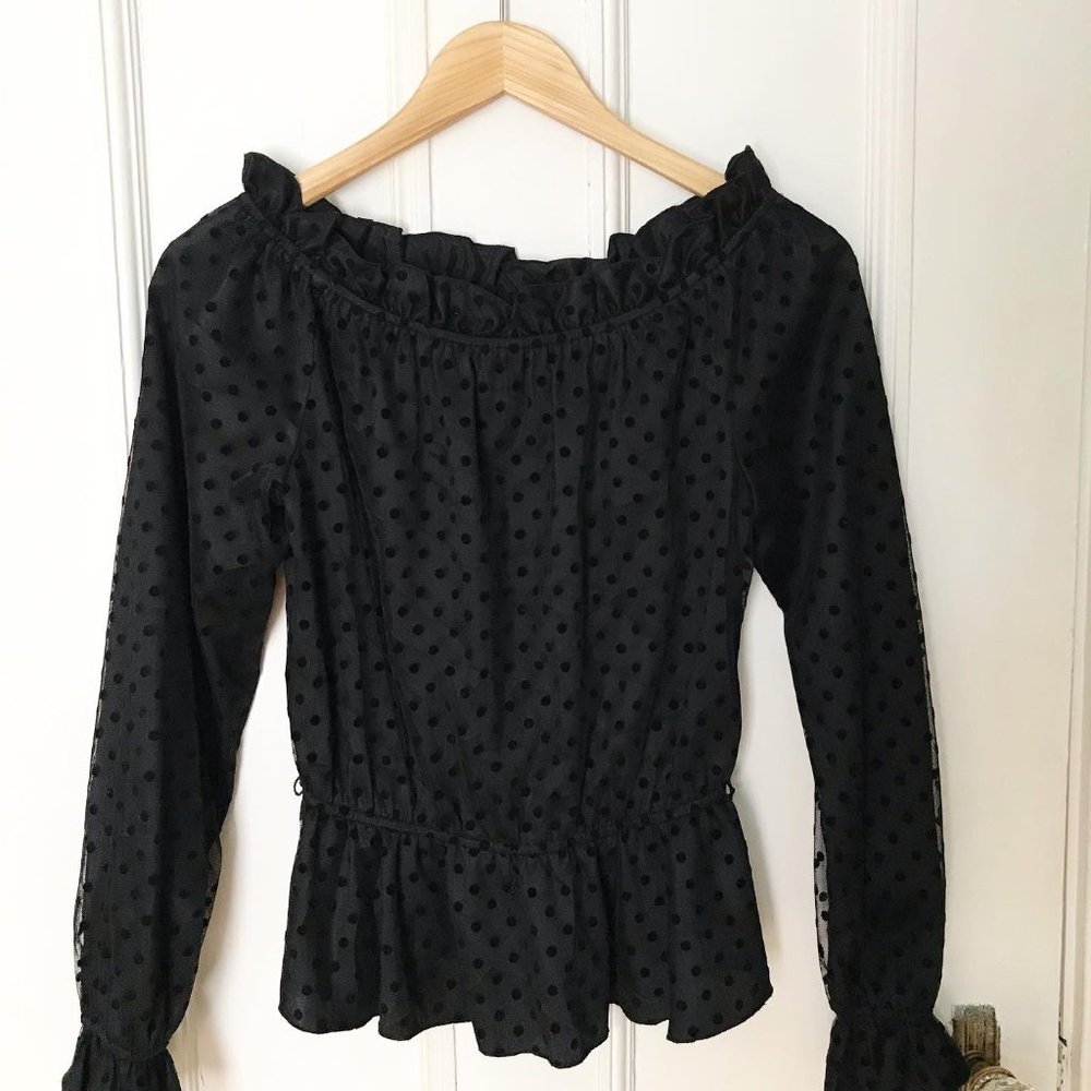 Sheer Polka Dot Top